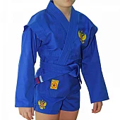 Куртка самбо КрепышЯ облегченная синяя от магазина Супер Спорт